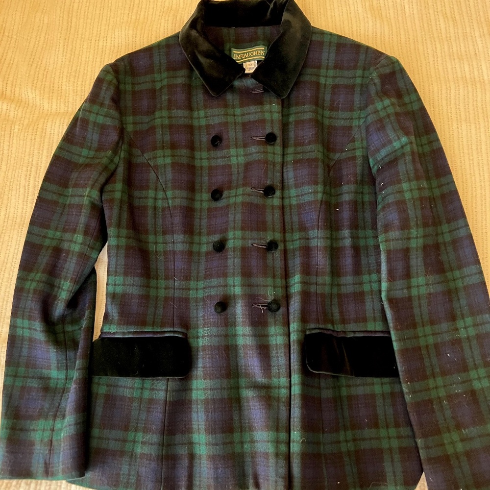 JMcLAUGHLIN SCOTCH PLAID JACKET SIZE 10